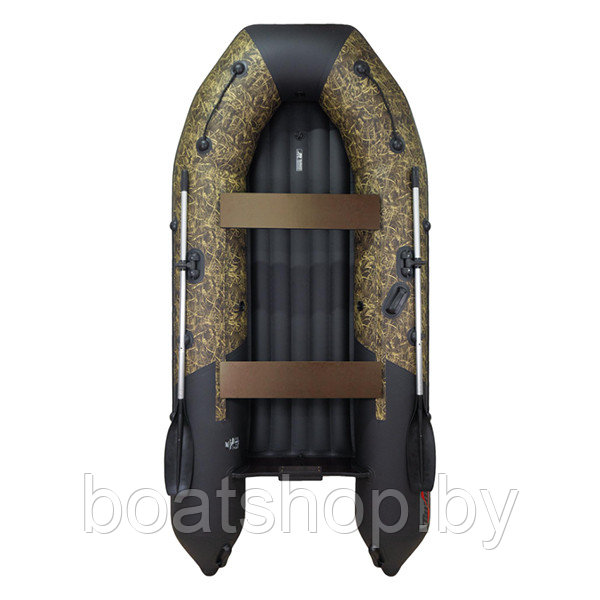 Надувная моторно-килевая лодка Таймень NX 3200 НДНД "Комби" камуфляж камыш/черный - фото 1 - id-p202771796