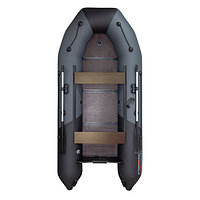 Надувная моторно-килевая лодка Таймень NX 3200 Слань-книжка киль "Комби" графит/черный