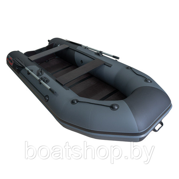 Надувная моторно-килевая лодка Таймень NX 3200 Слань-книжка киль "Комби" графит/черный - фото 4 - id-p202784001