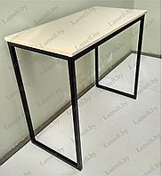Барный стол на металлическом подстолье серии О из ЛДСП, Постформинга, массива Дуба. Цвет и размер на выбор.