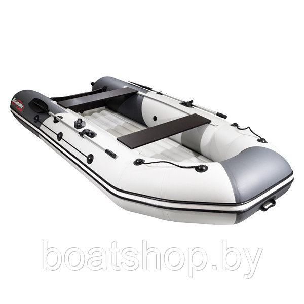 Надувная моторно-килевая лодка Таймень NX 3600 НДНД PRO светло-серый/графит - фото 4 - id-p202809392