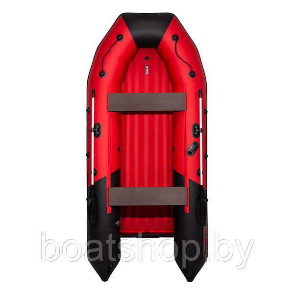 Надувная моторно-килевая лодка Таймень NX 3600 НДНД PRO красный/черный, фото 1