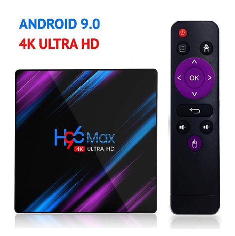 Телевизионная андроид приставка Smart TV H96 Max, Android 9, 4K UltraHD 2G/16Gb с пультом ДУ - фото 1 - id-p202805925