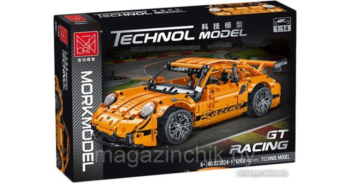 Конструктор Оранжевый Porsche GT 1268 дет., MOC MORK 023024-1, Техник - фото 5 - id-p202818593