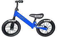 S-06 Беговел детский 12" , НАДУВНЫЕ колеса, руль и сидение регулируется, от 2 лет, синий