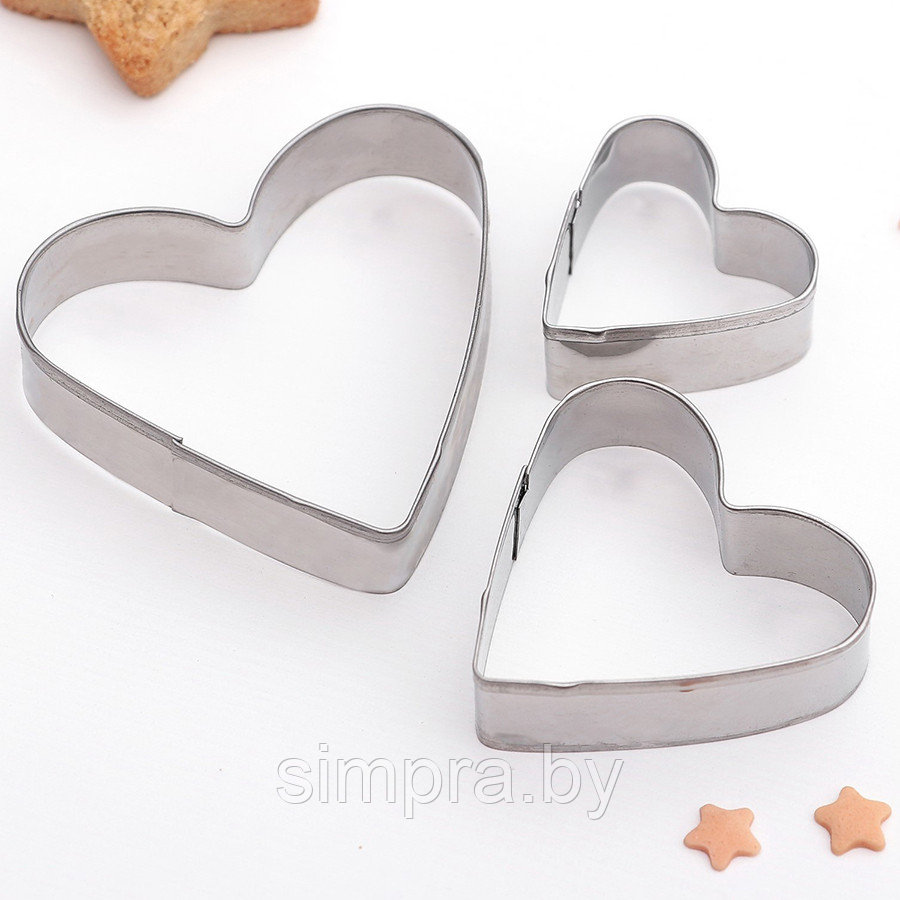 Кольца для десерта "Сердце" 3 шт в наборе - фото 1 - id-p202820037