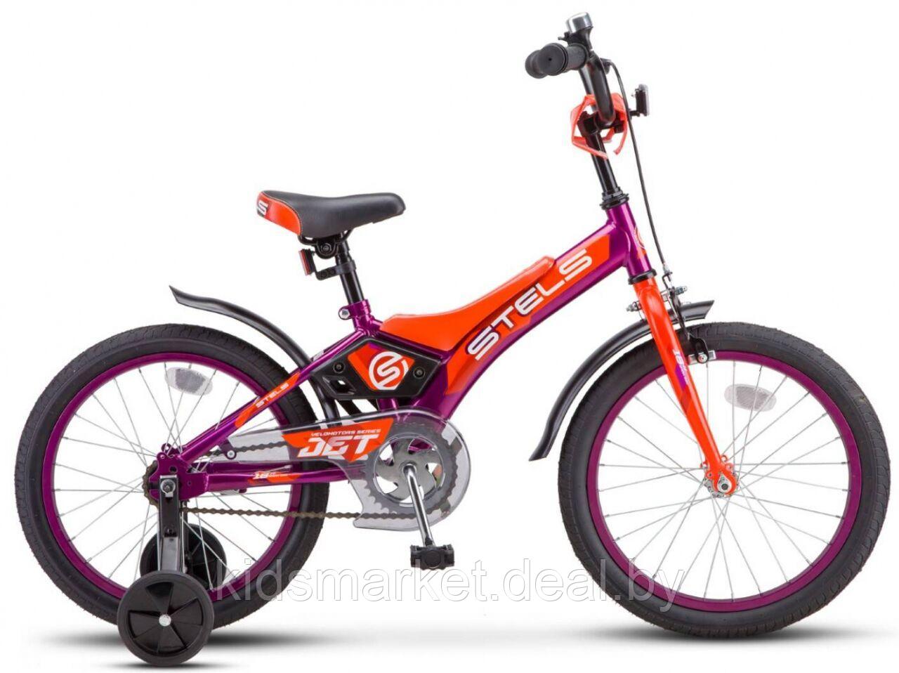 Детский велосипед Stels Jet 18 Z010 (фиолетовый/оранжевый)