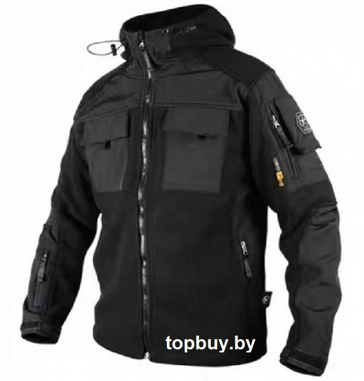Флисовая Толстовка - Куртка 7.26, черная., фото 1