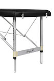 Складной 2-х секционный алюминиевый массажный стол BodyFit, черный 60 см, фото 3