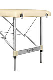 Складной 2-х секционный алюминиевый массажный стол BodyFit, бежевый 60 см, фото 4