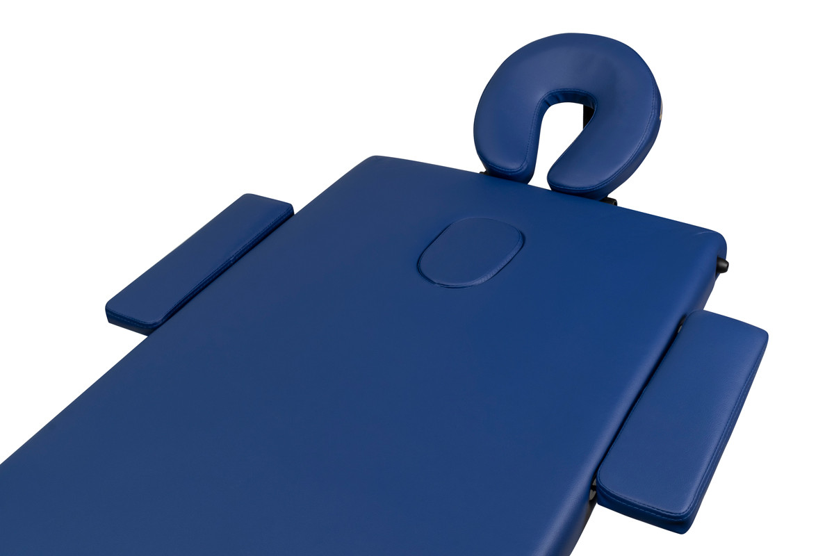 Складной 2-х секционный алюминиевый массажный стол BodyFit, синий 60 см - фото 5 - id-p202243614