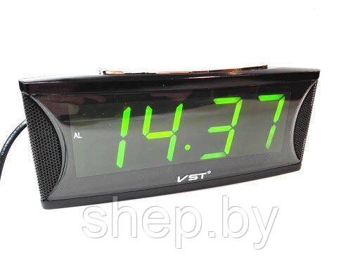 Часы электронные настольные VST-719 Цвет дисплея: ярко-зеленый, белый, красный, синий - фото 4 - id-p202838988