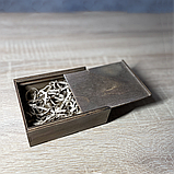 Деревянная коробка (шкатулка) малая подарочная 106*86*36 мм, фото 2