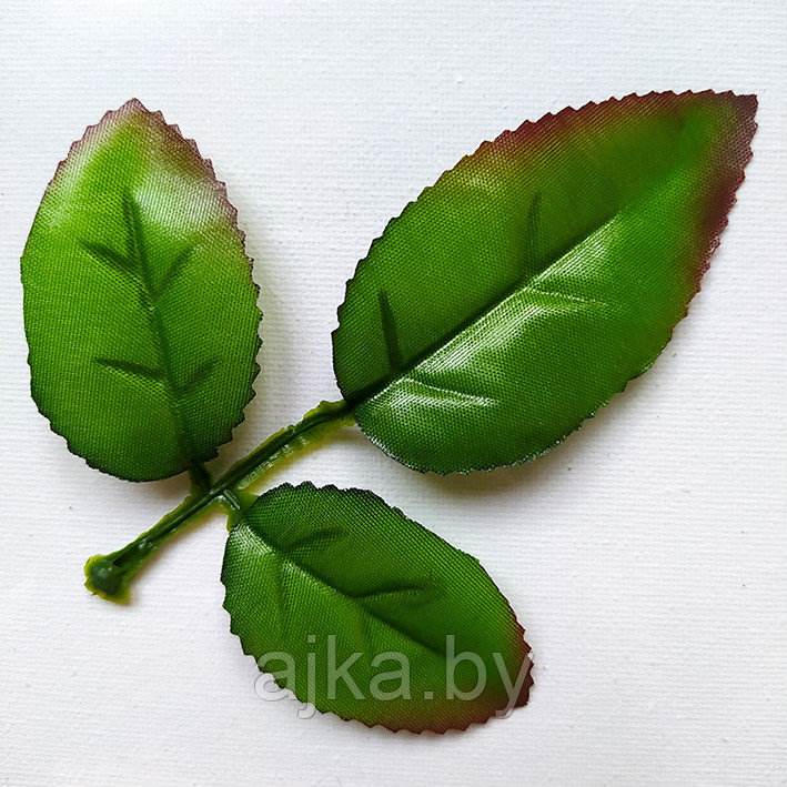 Лист розы искусственный 13 см, светло-зеленый - фото 1 - id-p202864689