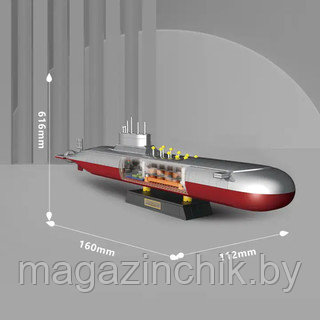 Конструктор Атомная подводная лодка Проект 941 «Акула», 1105 дет., QJ 5064 - фото 4 - id-p202879343
