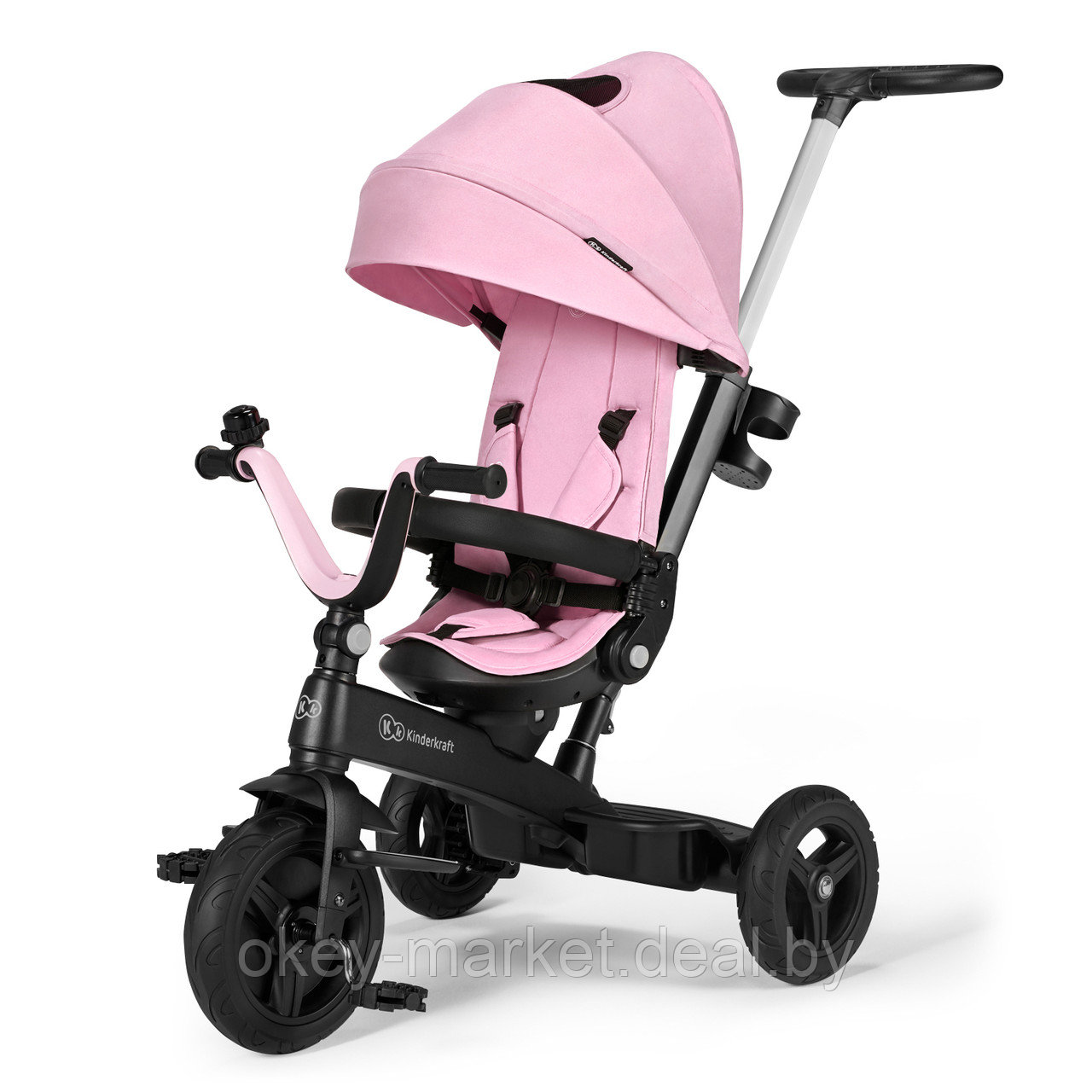 Детский трехколесный велосипед Kinderkraft Twipper Pink
