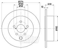 Тормозной диск SUBARU FORESTER 13-, IMPREZA/XV 12- R TEXTAR 92262003