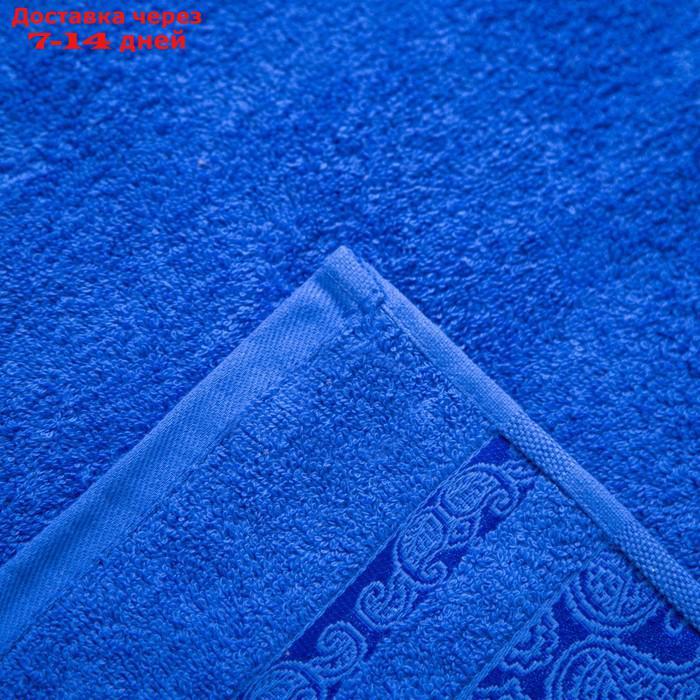 Полотенце махровое Бодринг 70х140 +/- 2 см, синий, хлопок 100%, 430 г/м2 - фото 3 - id-p202760648