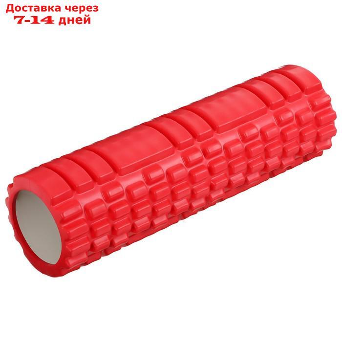 Роллер массажный для йоги 45 х 13 см, цвет красный - фото 5 - id-p202760710