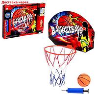 Баскетбольный набор "Штрафной бросок", с мячом, диаметр мяча 12 см, диаметр кольца 23 см.