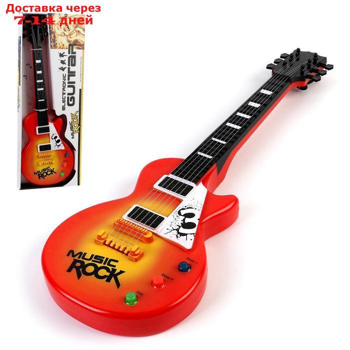 Музыкальная игрушка-гитара "Электро", световые и звуковые эффекты, работает от батареек - фото 1 - id-p202759752