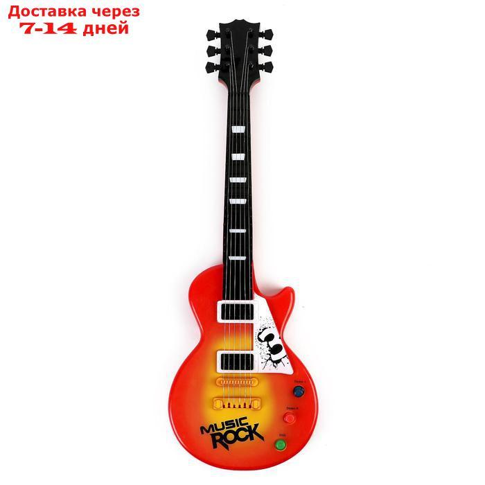 Музыкальная игрушка-гитара "Электро", световые и звуковые эффекты, работает от батареек - фото 4 - id-p202759752