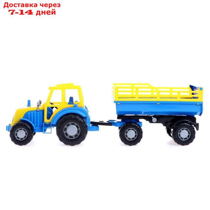 Трактор с прицепом №2 синий (в сеточке) 35271 - фото 2 - id-p202761784