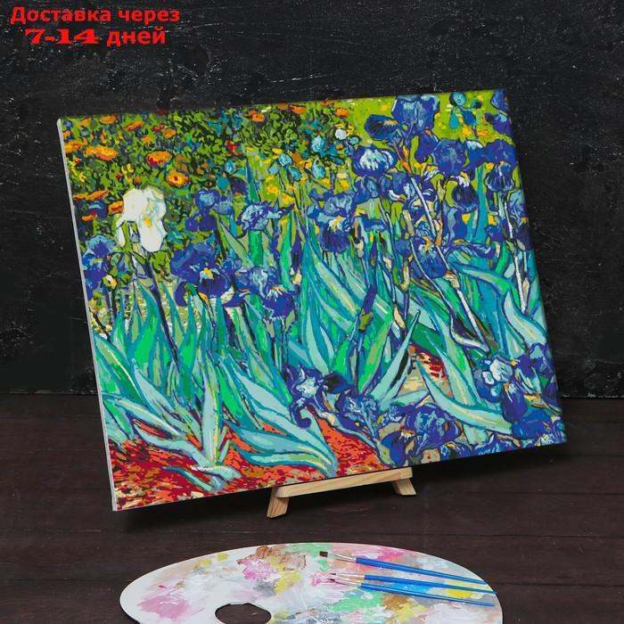 Картина по номерам на холсте с подрамником "Ирисы" Винсент ван Гог 40х50 см - фото 3 - id-p202761052
