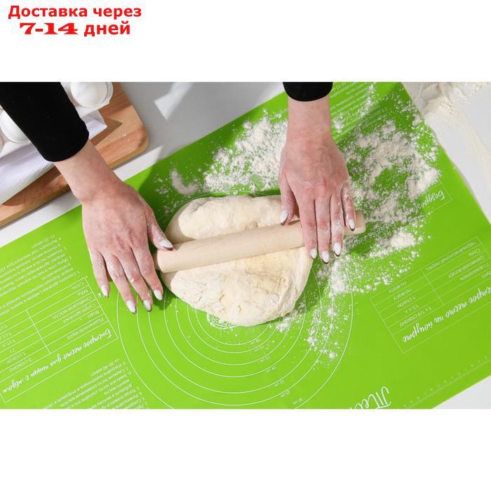 Силиконовый коврик для выпечки "Тесто для пиццы", 64 х 45 см - фото 1 - id-p202761119