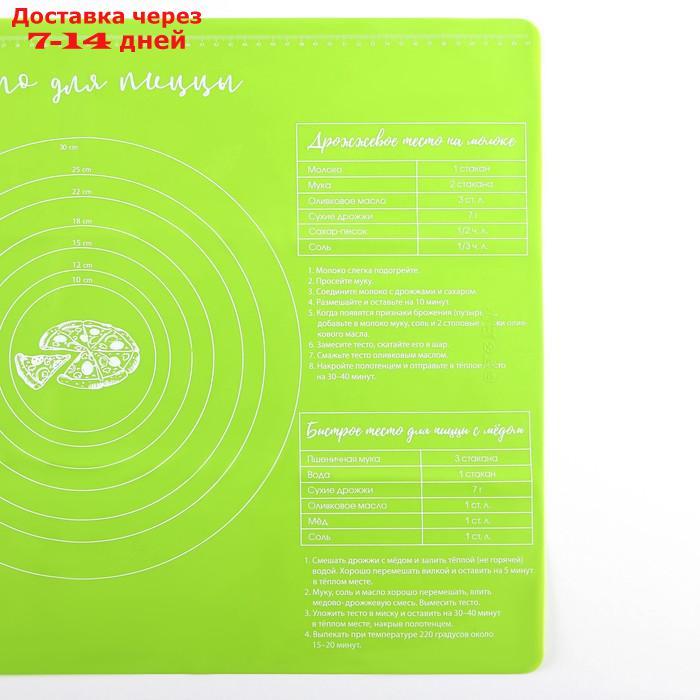 Силиконовый коврик для выпечки "Тесто для пиццы", 64 х 45 см - фото 4 - id-p202761119