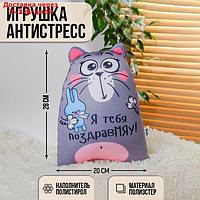 Игрушка-антистресс "Я тебя поздравМЯУ!", Котэ