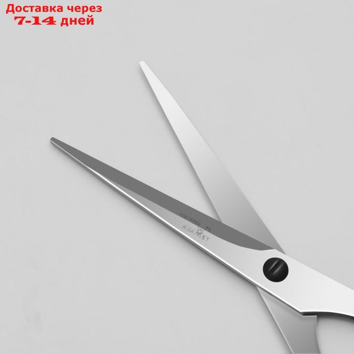 Ножницы парикмахерские, с упором, лезвие 5,5 см, цвет чёрный, Н-045-01 - фото 3 - id-p202760202