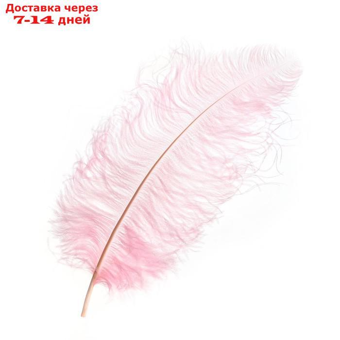 Перо для декора, длина от 45 до 60 см, цвет розовый - фото 2 - id-p202761338