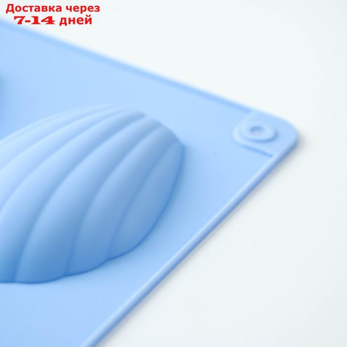 Форма для выпечки Доляна "Ракушка", 29,5×17 см, 9 ячеек (6,7×4,5×1,3 см), цвет МИКС - фото 4 - id-p202760431