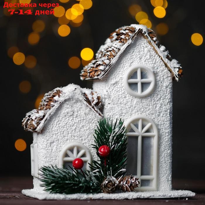 Новогодний световой домик "Счастье" 8×14,5×16 см - фото 2 - id-p202761522