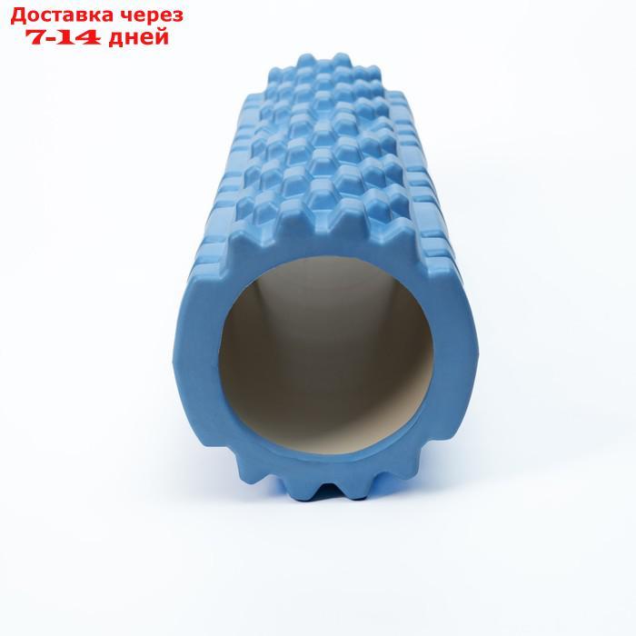 Роллер для йоги массажный 45 х 14 см, цвет синий - фото 6 - id-p202761602
