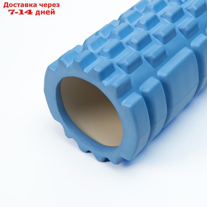 Роллер для йоги массажный 45 х 14 см, цвет синий - фото 7 - id-p202761602