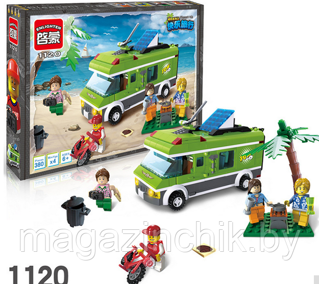 Конструктор 1120 Brick (Брик) Кемпер трейлер 380 деталей аналог LEGO (Лего) - фото 2 - id-p27714926