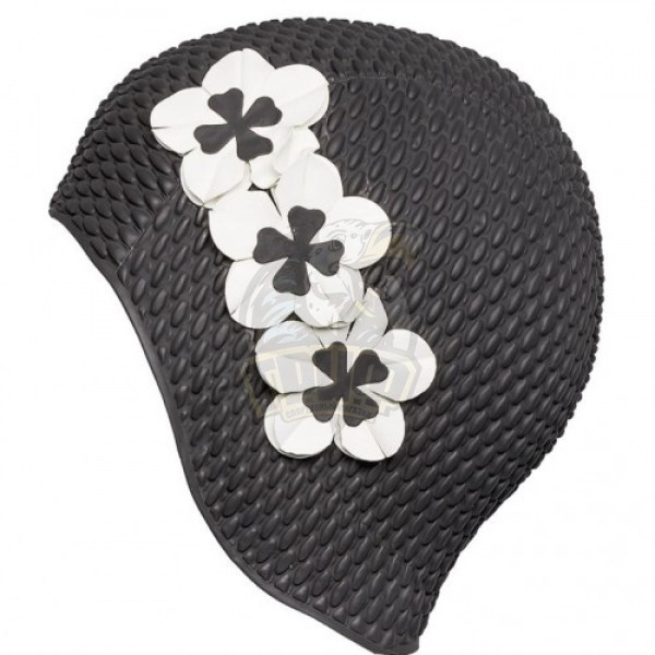 Шапочка для плавания Fashy Babble Cap With Flowers (черный/белый) (арт. 3119-20) - фото 1 - id-p202888936