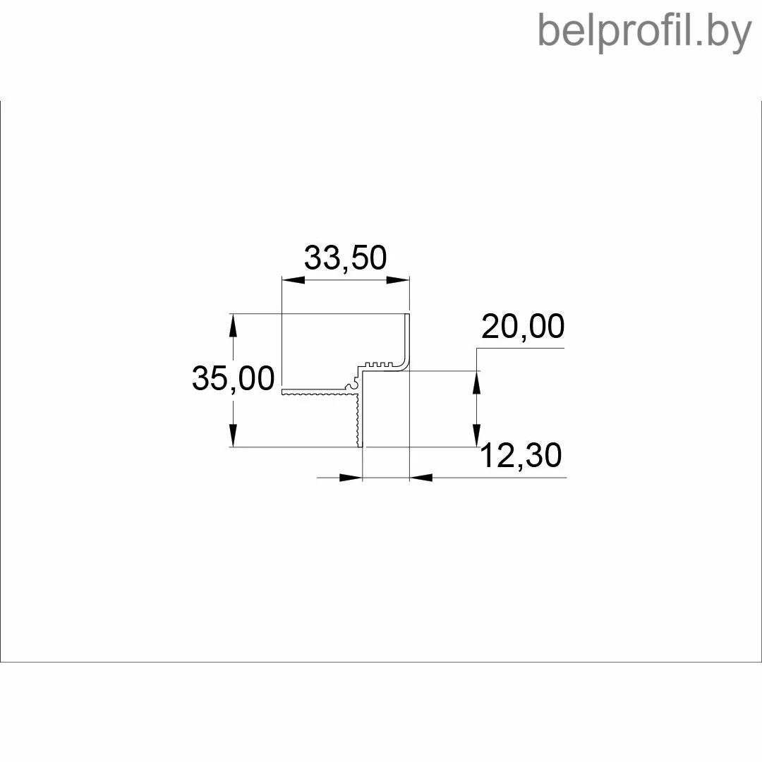 Теневой профиль Belprofil gips AP-112 для гипсокартонных потолков 2,0м - фото 2 - id-p201417645