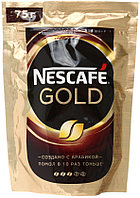 Кофе молотый в растворимом Nescafe Gold 75 г, в пакете