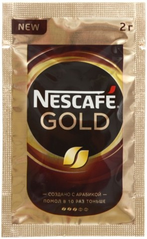 Кофе растворимый Nescafe Gold 2 г, в стике, среднеобжаренный - фото 1 - id-p202889770