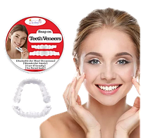 Накладные зубы Snap on Teeth Veneers. Набор для ВЕРХНИХ и НИЖНИХ зубов. Lux quality