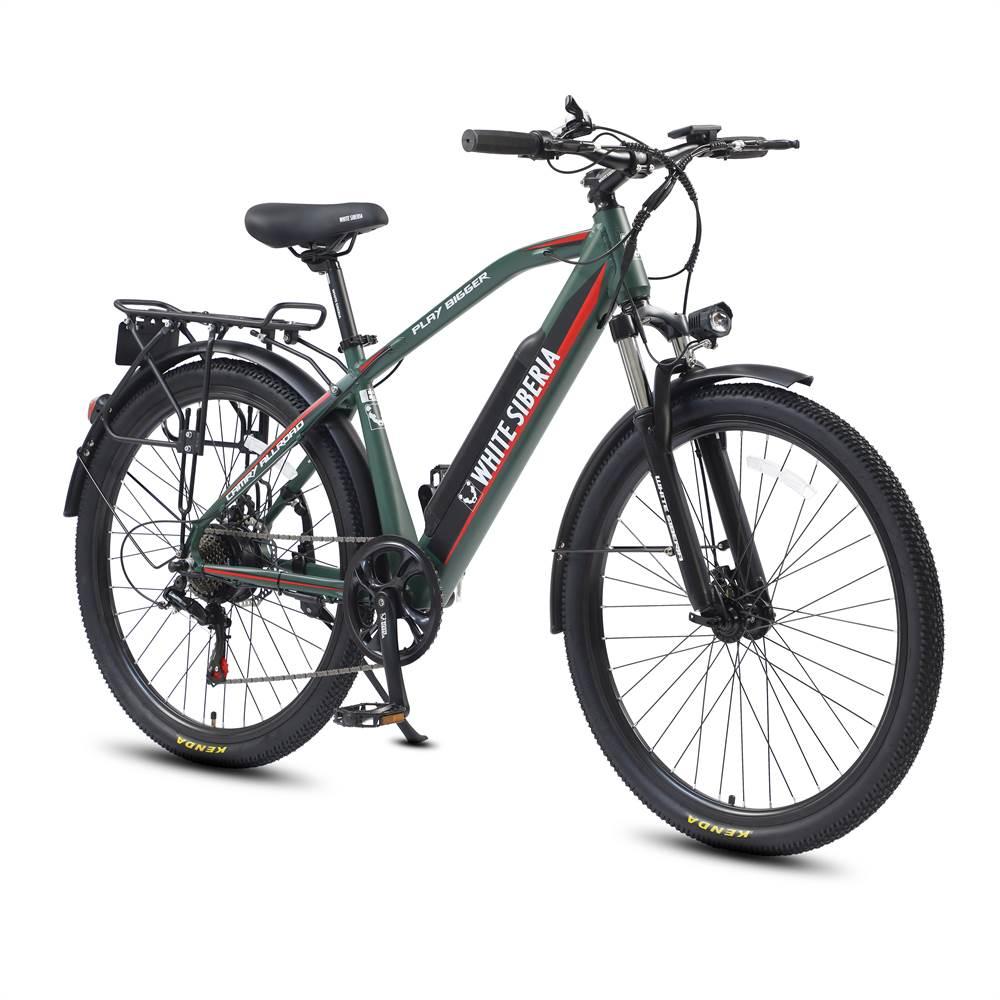 Электровелосипед WHITE SIBERIA CAMRY ALLROAD 500W (Зелёный) - фото 1 - id-p202906950