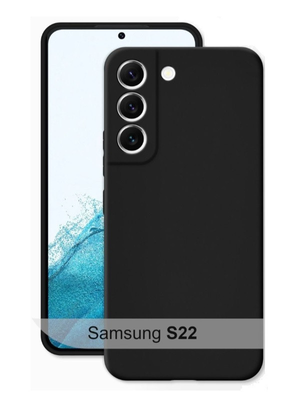 Чехол-накладка для Samsung Galaxy S22 SM-S901 (силикон) черный с защитой камеры - фото 4 - id-p175883274