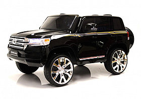 Детский электромобиль RiverToys Toyota Land Cruiser 200 JJ2022 (черный глянец)