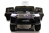 Детский электромобиль RiverToys Toyota Land Cruiser 200 JJ2022 (черный глянец), фото 2