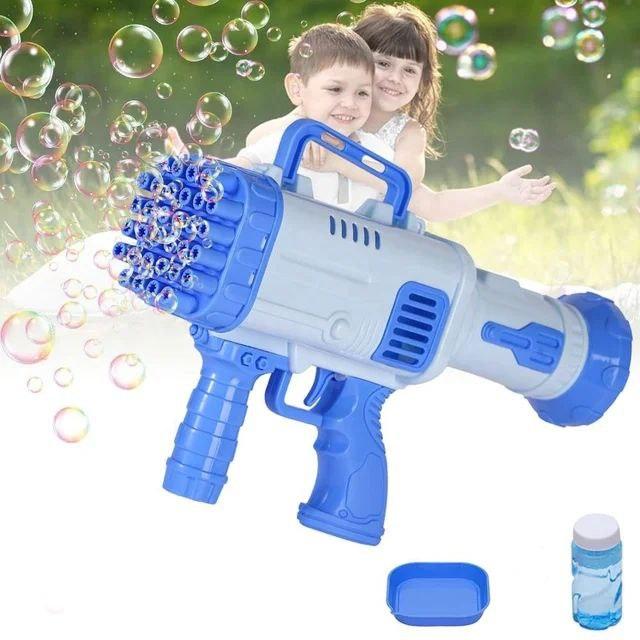 Детский пулемет для создания мыльных пузырей BAZOOKA BUBBLE MACHINE (36 отверстия)