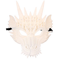 Карнавальная маска «Дракон» белый