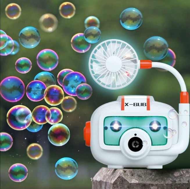 Фотоаппарат для создания мыльных пузырей Bubble Camera с подсветкой и вентилятором